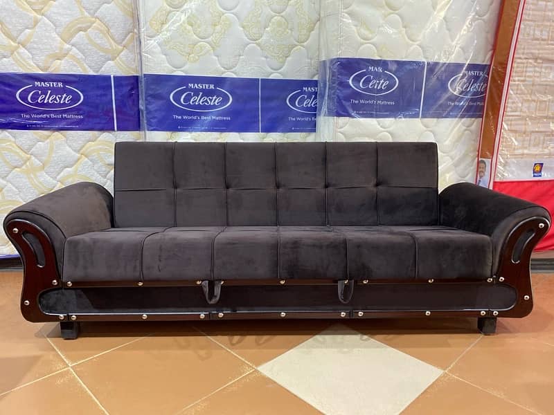 sofa + bed(2in1)( sofa cum bed)(Molty foam )(10 years warranty ) 5