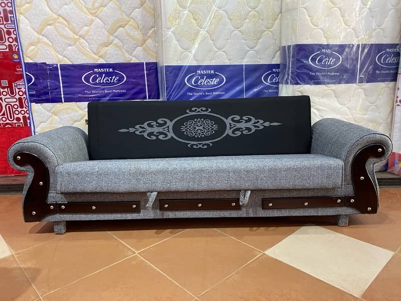 sofa cum bed (2in1)(Molty foam)(sofa +bed)(10 years warranty ) 3