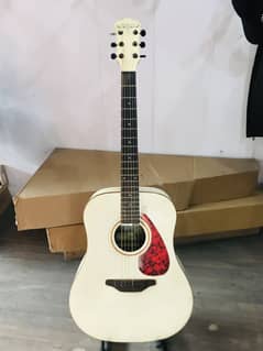 Jumbo Acoustic White Guitar  (Contact me on whatsapp (03224893155)