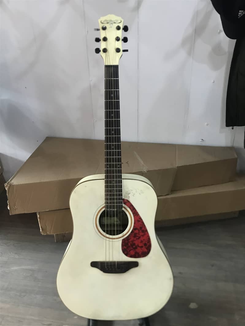 Jumbo Acoustic White Guitar  (Contact me on whatsapp (03224893155) 1