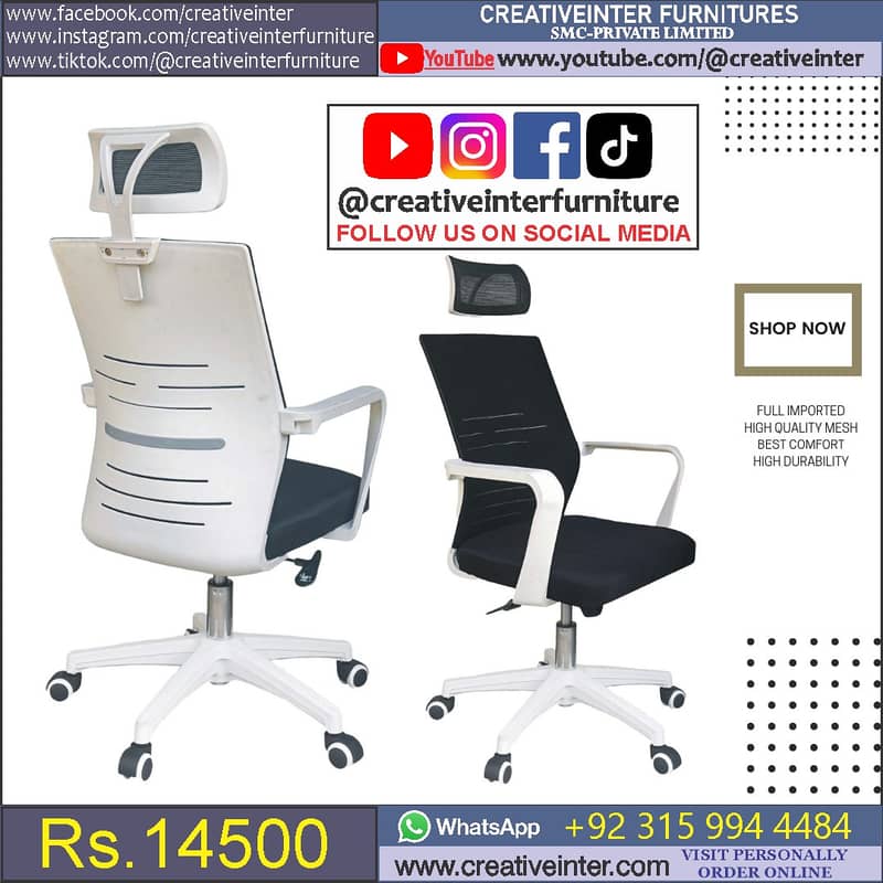 Office Executive Chair Mesh Back Reception Manager Sofa Desk Table 4
