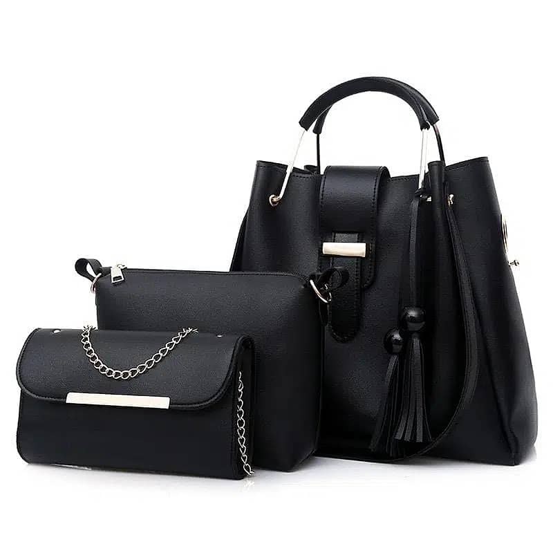 Ladies Bags/Shoulder Bag/ladies pouch |Girls Purse 3Pcs Pu Leather New 2