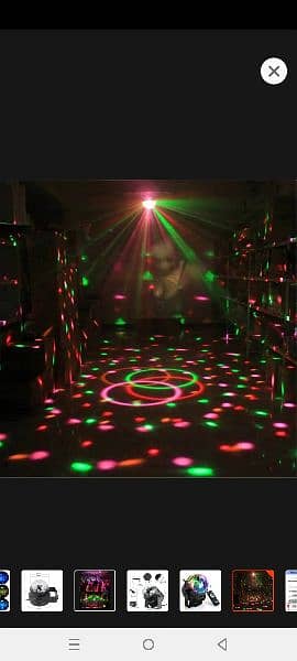 Sound Activated Rotating Disco Light Colorful LED Stage Light 3W 2