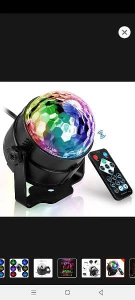 Sound Activated Rotating Disco Light Colorful LED Stage Light 3W 5