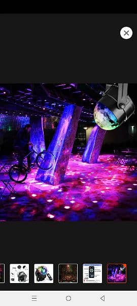 Sound Activated Rotating Disco Light Colorful LED Stage Light 3W 6