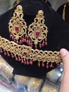 gold plated bridel set with mala