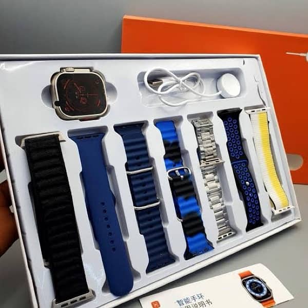 Apple Series  8 ultra ( 7 straps ) smart watch 0