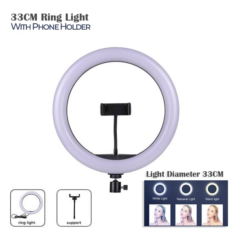 26CM Selfie LED Ring Light 7 Feet Tripod Stand & Mobile Phone Holder 4