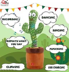 Dancing Cactus Toy with Recording - Rechargeable Funny Electronic Shak