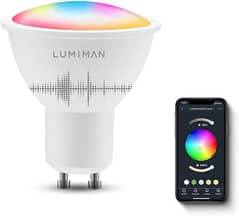 LUMIMAN Smart GU10 Spotlight Bulb,Music Sync,RGBCW Color changing a869