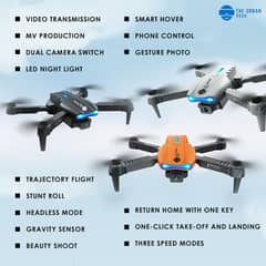 Live video transmission 4k dual drone one key return foldable drone