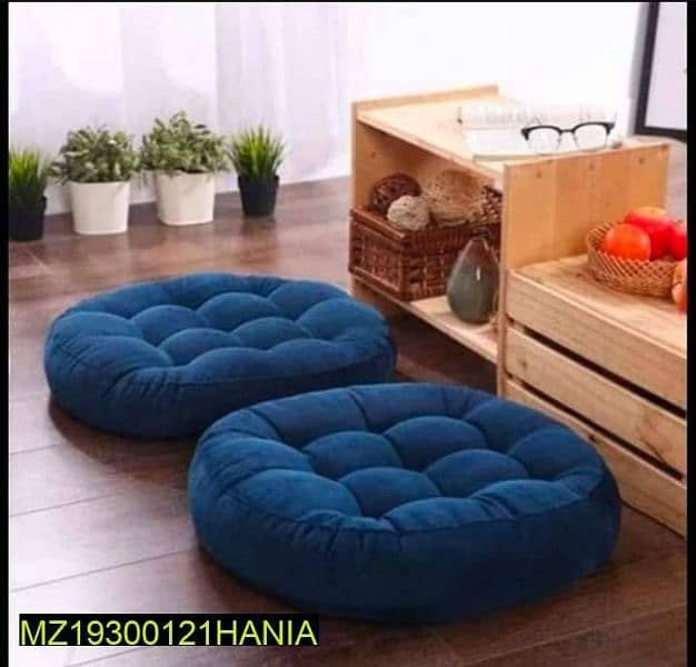 2 PCs Floor Cushion | Velvet Floor Cushions | Delivery Available 1