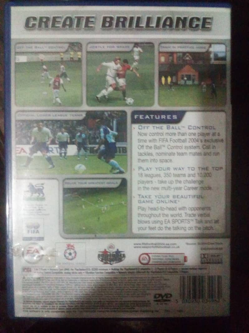 Fifa 2004 ps2 original dvd and fmcb ps2 memory card 1