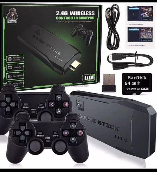 Game Stick with 2 wireless controllers 6