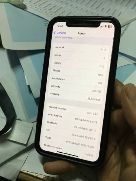 100% Water Pack iPhone x 256GB, Official PTA Aprvd (Sale or Exchange) 2