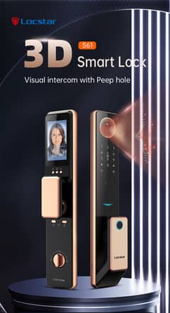 2024 Smart Door Lock Tuya Wifi  Fingerprint Digital Safe  With Camera