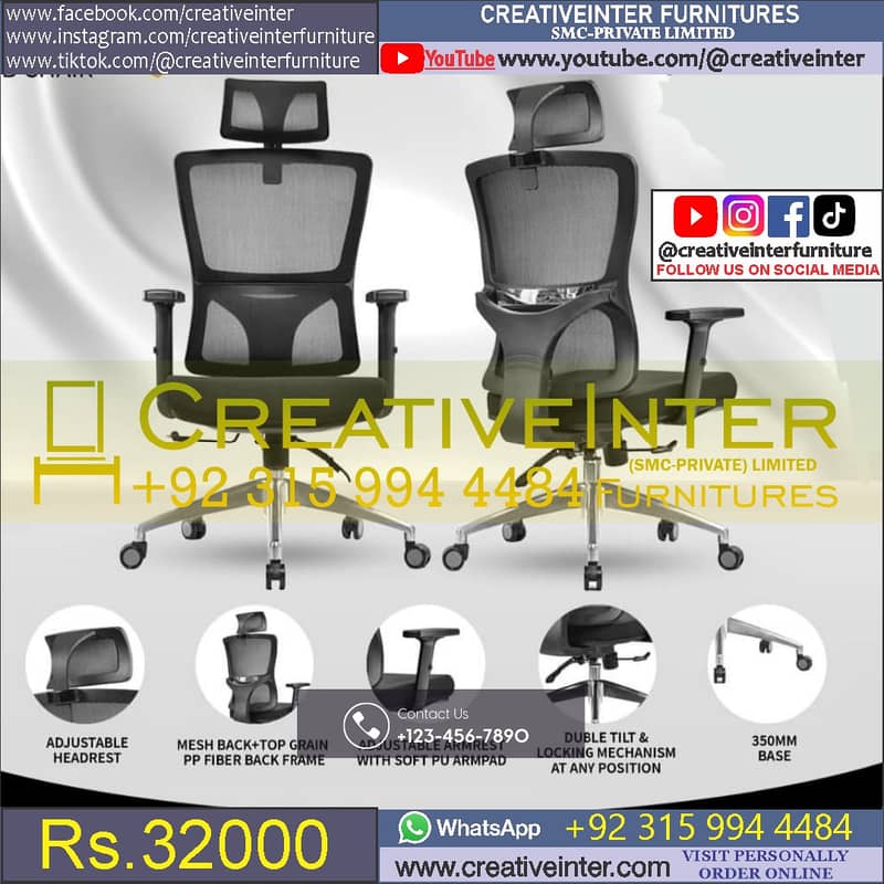 Office chair table CEO Executive Mesh Desk Staff Visitor Sofa Manager 14