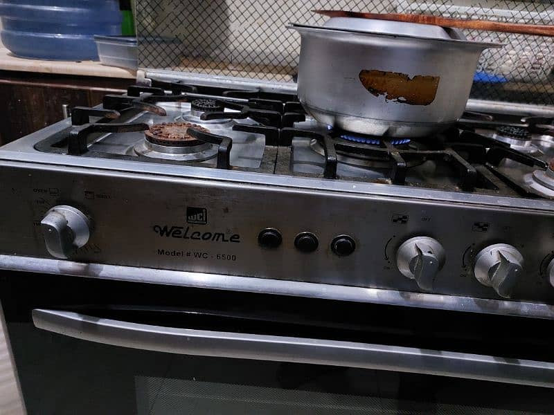 welcome 6500 gas stove with oven electric button start 3