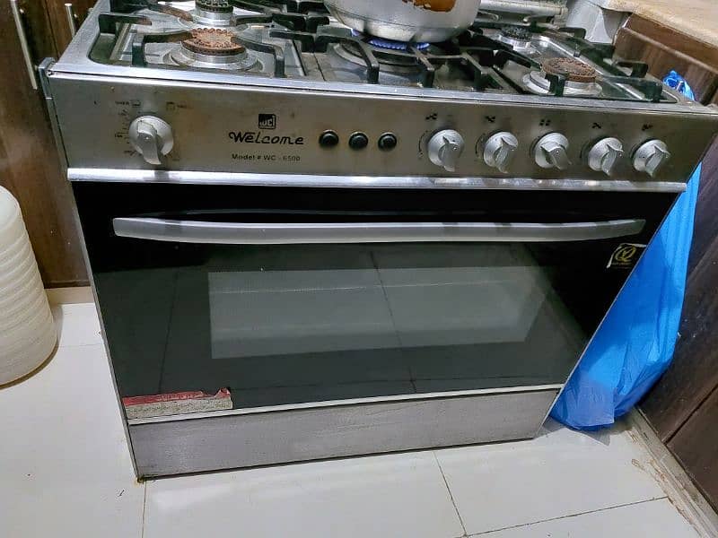 welcome 6500 gas stove with oven electric button start 5
