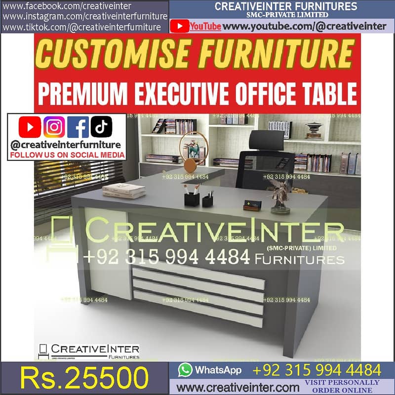 Office Executive table Chair Conference Reception Manager Table Desk 2