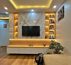 Media wall & Tv rack & partition work countact number=03335692195