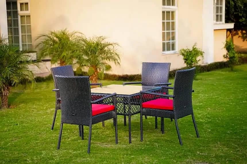 Rattan chairs, for outdoor open area sitting, Lawn, Cafe rooftop patio 15