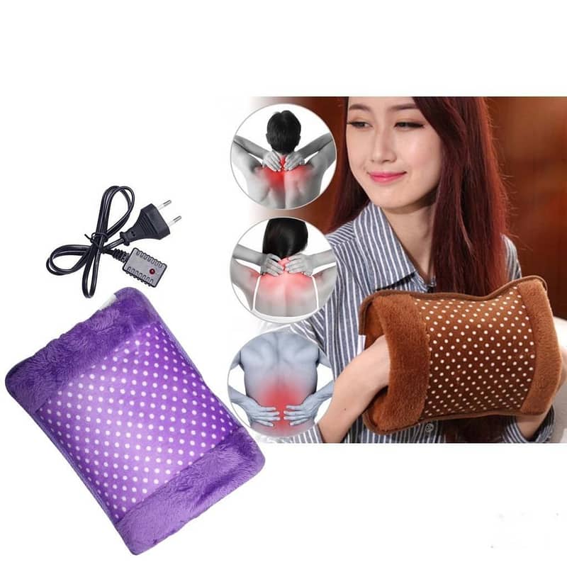 Heat Pouch Hot Water Bottle Bag Back Knee Pain Relief 2
