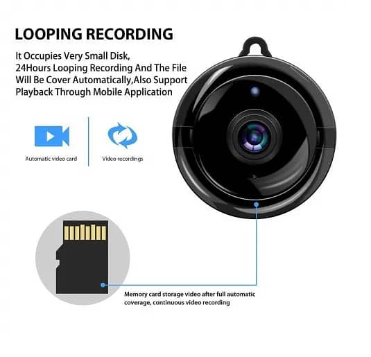 Mini Camera Home Wifi Camera HD Night vision 2way talk Video Record 3