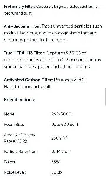 Royal Air Purifier- Brand New from store- 03007420777 5