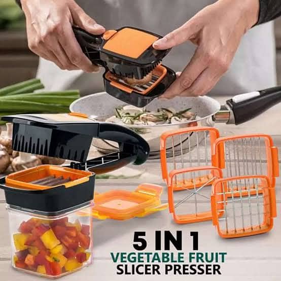 Nicer Dicer 5 in 1 Multi-Cutter Quick Food Fruit Vegetable Cutter Slic 0