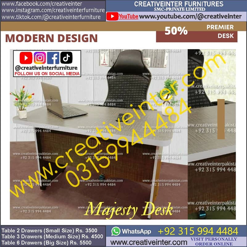 Office table Modern gaming desk chair workstation laptop study meeting 19