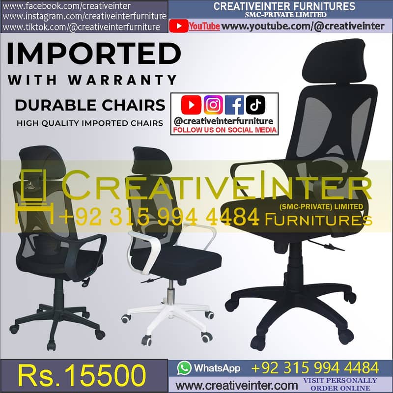 Office Executive Chair Ergonomic Mesh Revolving Study Computer Table 9