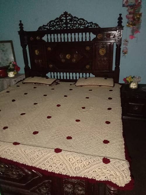 Top selling hand made crochet bedsheets for home / room decore 50% off 4
