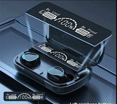 M10 Digital display case Earbuds (Black) Brand new