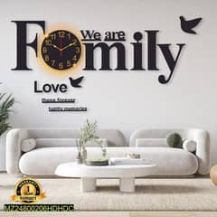 Alphabets Design Laminated Wall Clock With Backlight 0