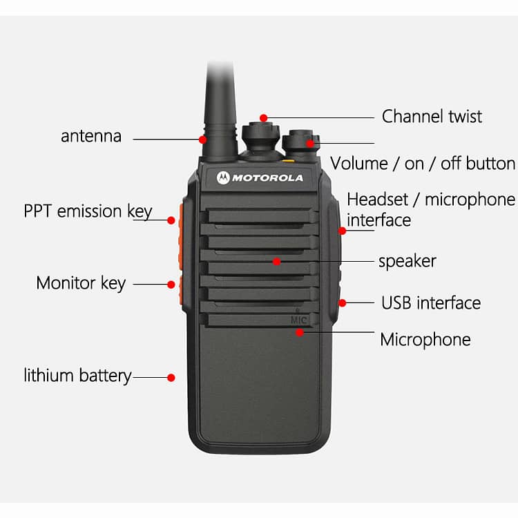 Motorola A8 Mini Handheld Walkie Talkie - (U_H__F) (V_H_F) Wireless 6