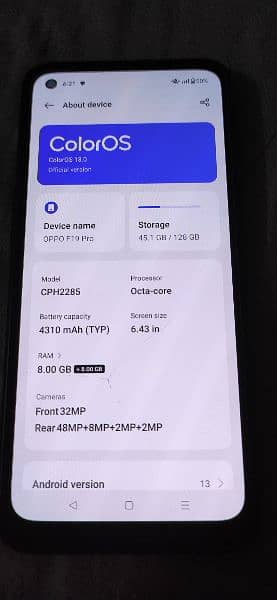 Oppo F19 Pro, Only Set (Glass Cracked) 8