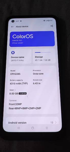 Oppo F 19 Pro (Glass Cracked) 8