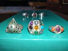 silver Rings with original stones