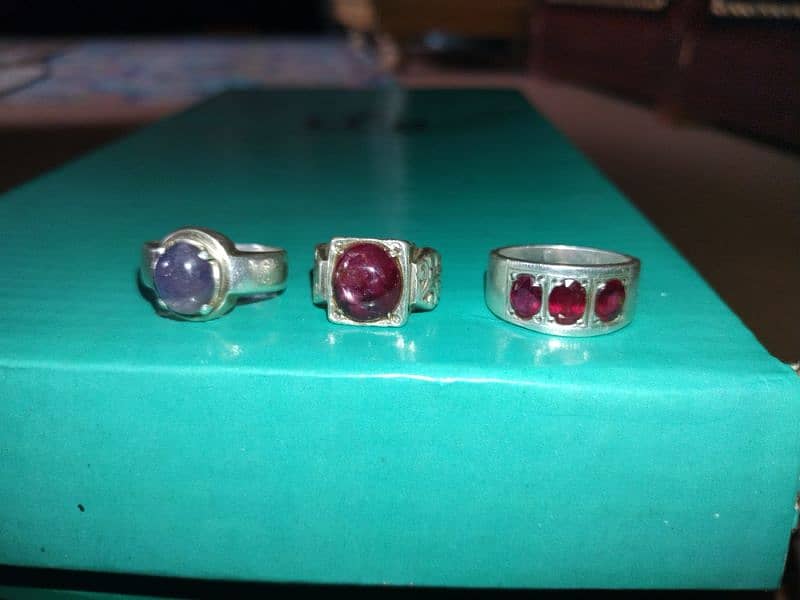 silver Rings with original stones 1