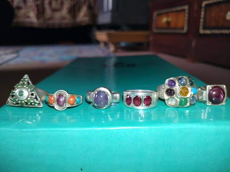 silver Rings with original stones 2