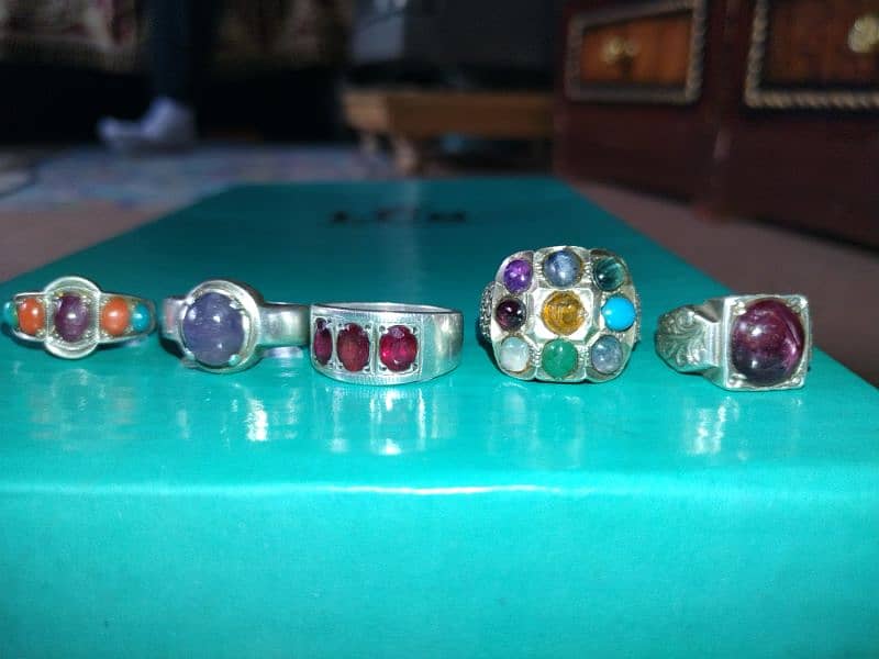 silver Rings with original stones 3