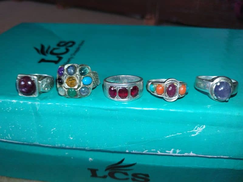 silver Rings with original stones 4