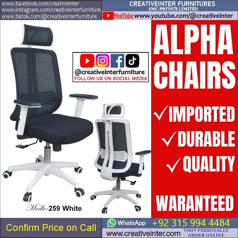 Office High Back Revolving Chair Mesh Chair Ergonomic Furniture Table 4