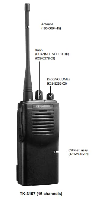 Kenwood TK-3107 U_H_F Walkie Talkie Handheld Single Unit 8