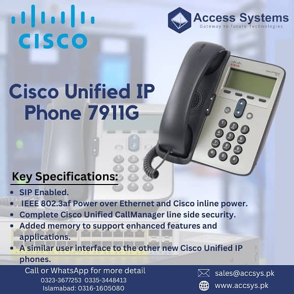 IP Phone Cisco 7965 Grandstream GXV3275 Polycom VOIP PBX 03353448413 13