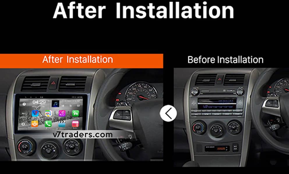V7 Toyota Corolla 2007-13 Car Android LCD LED Panel GPS Navigation 1