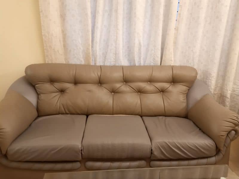 5 seater sofa with glass table 3