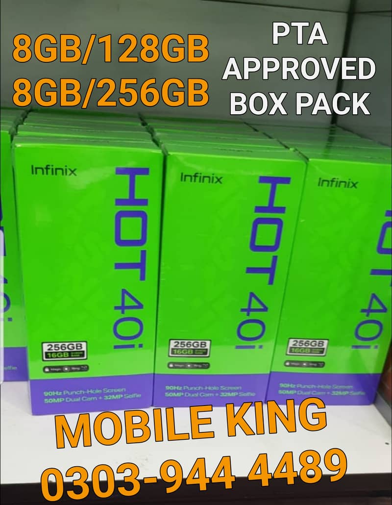 INFINIX NOTE 40 256GB BOX PACK NOTE 30 SMART 8+ ZERO 30 HOT 40 PRO 3