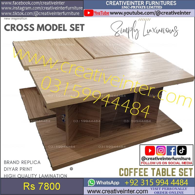 Coffee table center set design home sofa chair furniture cafe lounge 16